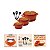 Kit Conjunto Caçarola Hercules Revestimento Ceramico Indução Laranja 2,4L + 1,3L + 4,3L + Utensilios De Silicone - Imagem 2