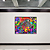 Quadro Canvas Zebra Colorida - Imagem 1