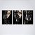 Trio Quadro Canvas Rosto Dourado - Imagem 1