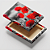 Trio Quadro Canvas Flores Vermelhas - Imagem 2