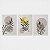 Trio Quadro Canvas Folhas P&D - Imagem 1