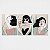 Trio Quadro Canvas Mulher de Óculos - Imagem 1