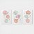 Trio Quadro Canvas Rosas Minimalistas - Imagem 1