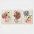 Trio Quadro Canvas Abstrato Flores - Imagem 1