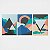 Trio Quadro Canvas Montanha Abstrato - Imagem 1
