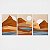 Trio Quadro Canvas Abstrato Deserto - Imagem 1