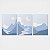 Trio Quadro Canvas Abstrato Alpes - Imagem 1