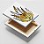 Quadro Canvas - Folha Abstrata Gold - Imagem 2