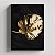 Quadro Canvas Flor Preto e Dourada 3 - Imagem 1