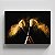 Quadro Canvas Pincel Preto e Dourado - Imagem 1