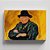 Quadro Canvas Fisherman Against Yellow Background - Imagem 1