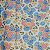 Sintético Doll/Dollaro Floral Azul 50cm - Imagem 1