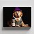 Quadro Canvas Cachorro e Vinho 30cmX45cm Borda Infinita CHASSI 2cm OUTLET - Imagem 1