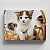 Quadro Canvas Trio de Gatos Cesta 123 - Imagem 1