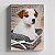 Quadro Canvas Cachorro Fofo Cesta 30cmX45cm Borda Infinita CHASSI 2cm OUTLET - Imagem 1