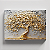 Quadro Canvas Arvore Da Vida Dourado Luxuoso - Imagem 1