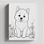 Quadro Canvas para Pintura Cachorrinho - Imagem 1