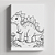 Quadro Canvas Para Pintura Dinossauro - Imagem 1