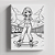 Quadro Canvas Para Pintura Menina Skate - Imagem 1
