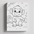 Quadro Canvas Para Pintura Macaquinho - Imagem 1