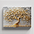 Quadro Canvas Arvore Da Vida Dourado Luxuoso 20cmX30cm Borda Infinita CHASSI 2cm OUTLET - Imagem 1