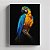Quadro Canvas Arara Canindé 30cmX45cm Borda Infinita CHASSI 2cm OUTLET - Imagem 1