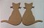 Aplique DUPLA GATOS em 3mm MDF - Imagem 1