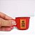 Caneca Zaro Café Vermelha com Borda Preta 70ml - Imagem 1