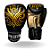 LUVA 14 OZ PU PRETA GOLD DOURADO | ADOMA - Imagem 2