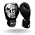 LUVA 10 OZ PRETO CAVEIRA METADE BRANCA PU  | ADOMA - Imagem 1