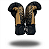 LUVA 14 OZ PU PRETO HEXA DOURADO - PRO 100 - Imagem 4