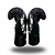 LUVA 16OZ YNG YANG PRETO E BRANCO - ADOMA - PU - Imagem 5