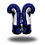 LUVA 12 OZ AZUL/BRANCO MICROFIBRA | ADOMA - Imagem 4