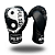 LUVA DE BOXE E MUAY THAI YNG YANG PRETO E BRANCO | ADOMA PU - Imagem 1