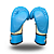 LUVA DE BOXE E MUAY THAI AZUL CLARO MINIMAL BRANCO | ADOMA PU - Imagem 5