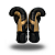 LUVA DE BOXE E MUAY THAI PRETO IRON DOURADO | ADOMA PU - Imagem 6