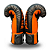 LUVA DE BOXE E MUAY THAI MINIMAL PALMA LARANJA | ADOMA PU - Imagem 6