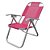 Cadeira de Praia BTF Reclinável Grand Ipanema Extra Alta Rosa em Alumínio - Imagem 1