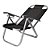 Cadeira de Praia BTF Reclinável Alta Ipanema Preta em Alumínio - Imagem 1