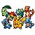 Chaveiros de Borracha Geek Pokémon Pixel - Imagem 1