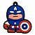 Chaveiro de Borracha Cute Capitão América - Imagem 3