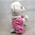 Pelucia Urso Reza Pai Nosso Rosa 30cm - Imagem 2