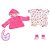 Roupa Para Boneca Bebê Reborn Com Casaco Rosa - Imagem 1