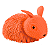 Fidget Toy Coelho de Apertar Laranja Squish 20cm Pascoa - Imagem 1
