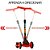 Patinete Infantil Vermelho Portátil 3 Rodas e Freio - DM Toys - Imagem 6