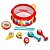 Kit Banda Tambor Pandeiro Chocalho Fisher Price - Imagem 1