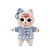 BONECA PELUCIA CHAVEIRO GATINHA LAMIMI BIANCA - Imagem 1