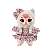 BONECA PELUCIA CHAVEIRO GATINHA LAMIMI VALENTINA - Imagem 1