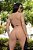 CJ26011 - Conj. Calça e Top Poliamida Canelado Grosso Nude com Tela Preta e Empina BumBum - Imagem 3