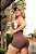 CJSH33001 - Conj. Short e Top Poliamida Café&Bege com ajuste no comprimento - Imagem 2